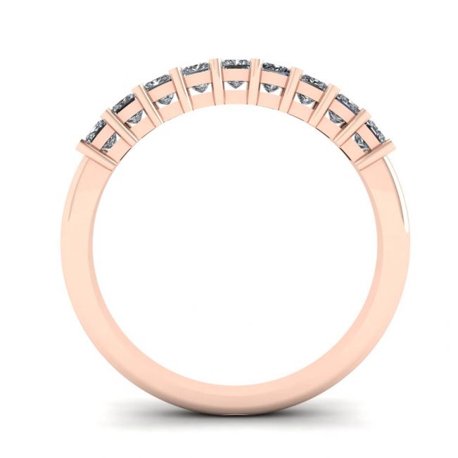 9 Square Princess Diamond Ring Rose Gold - Photo 1