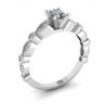Oval Diamond Romantic Style Ring White Gold, Image 4
