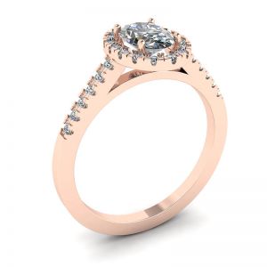 Oval Diamond Ring Rose Gold - Photo 3