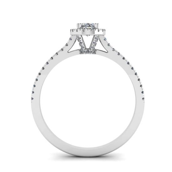 Halo Diamond Oval Cut Ring,  Enlarge image 2