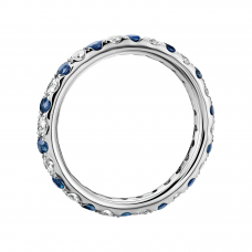 Sapphire and Diamond Eternity Band
