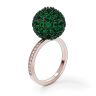Emerald Ball Rings with Diamonds, Image 5