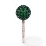Emerald Ball Rings with Diamonds, Image 3
