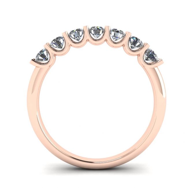 Classic Seven Round Diamond Ring Rose Gold - Photo 1