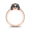 Emerald and Diamond Panther Ring Rose Gold, Image 2