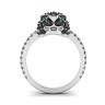 Emerald and Diamond Panther Ring White Gold, Image 2