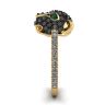 Emerald and Diamond Panther Ring Yellow Gold, Image 3