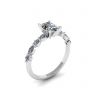 Oval Diamond Side Marquise and Round Stones Ring, Image 4