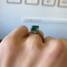 2.5 ct Emerald with Diamond Pave Ring, Image 3
