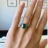 2.5 ct Emerald with Diamond Pave Ring, Image 2