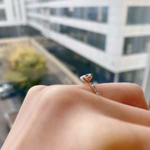 Engagement Ring with 1/2 ct Oval Diamond - Photo 2