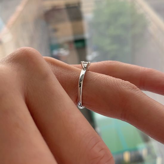 Asscher Cut Diamond Engagement Ring,  Enlarge image 3