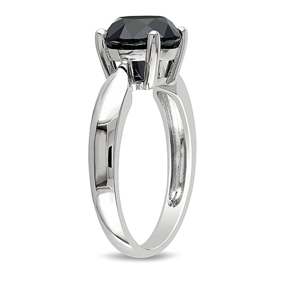 2 carat Black Diamond Ring,  Enlarge image 2