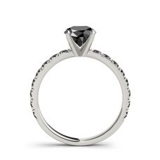 Round Black Diamond Ring