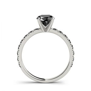 Round Black Diamond Ring