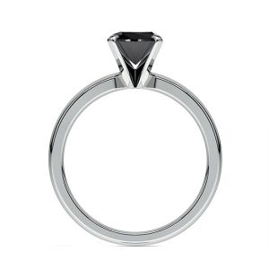 Black Diamond 18K White Gold Ring - Photo 1
