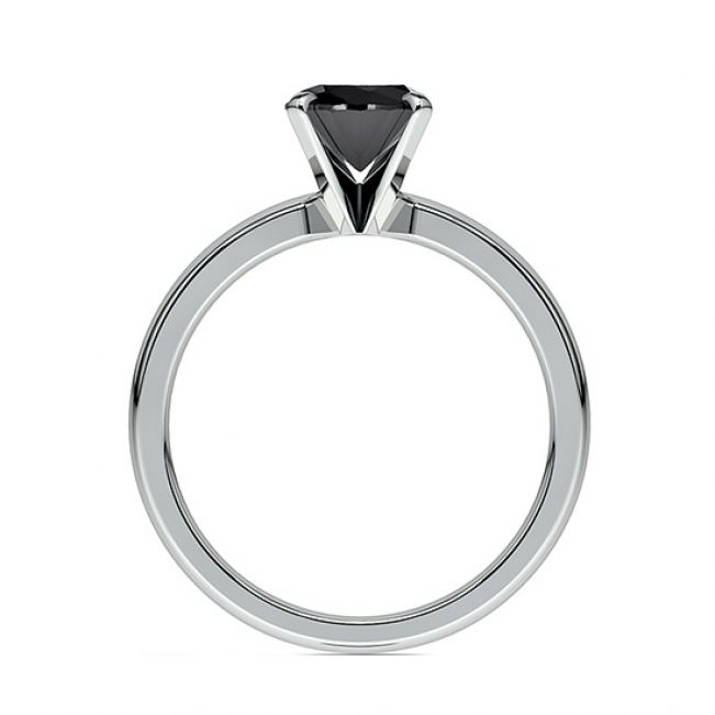 Black Diamond 18K White Gold Ring - Photo 1