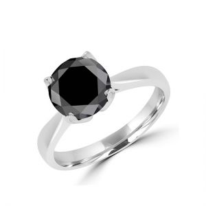 Black Diamond Ring in Petals Ring - Photo 1
