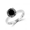Black Diamond Ring in Petals Ring, Image 2
