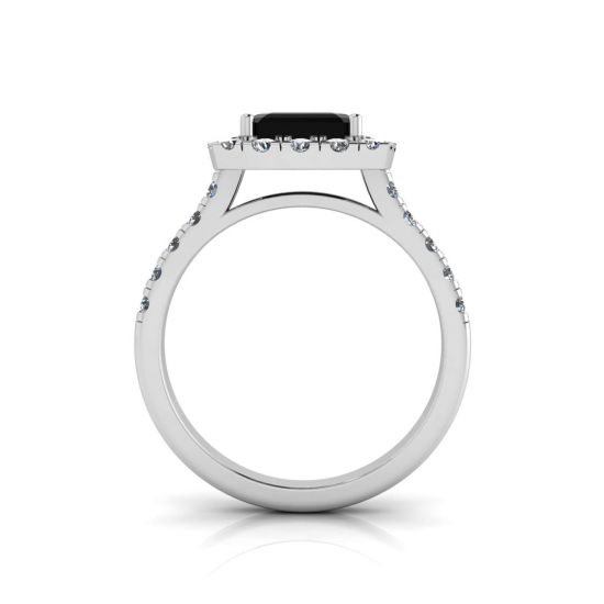 Princess Black Diamond Ring,  Enlarge image 2