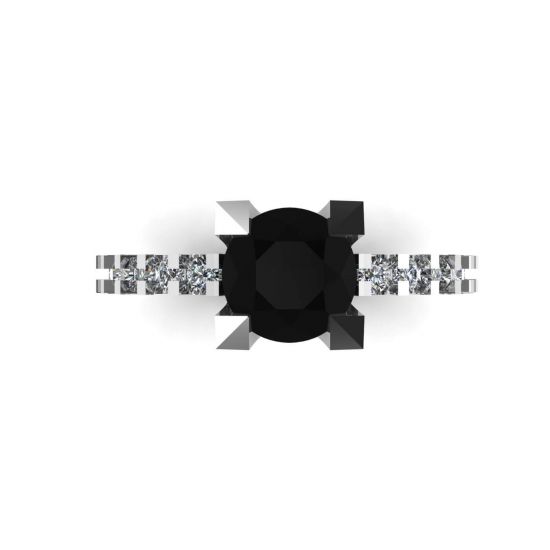 Round Black Diamond with , Image 1