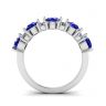 Contemporary garland ring with sapphires and diamonds, Image 4