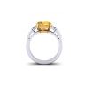 Yellow Sapphire and Side Diamonds Ring, Image 3