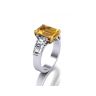 Yellow Sapphire and Side Diamonds Ring, Image 4