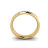 Men Flat Wedding Ring with 4 Diamonds Mix Gold, Image 3