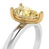 Pear Yellow Diamond Solitaire Ring, Image 2