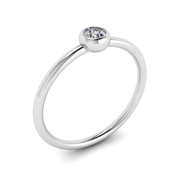 Round Diamond Small Ring La Promesse,  Enlarge image 4