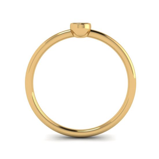 Oval Diamond Small Ring La Promesse Yellow Gold,  Enlarge image 2