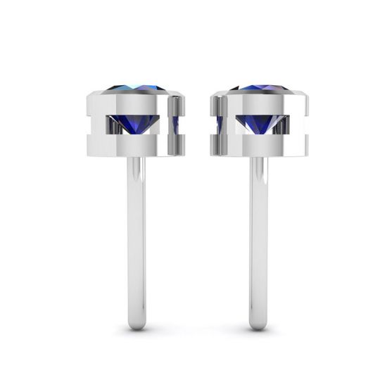 Sapphire Stud Earrings in White Gold, More Image 0