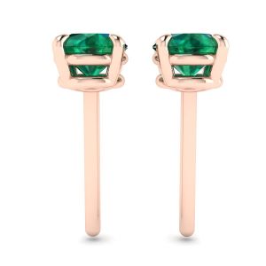 Classic Emerald Stud Earrings Rose Gold - Photo 1