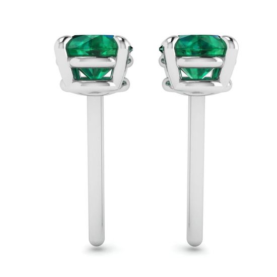 Classic Emerald Stud Earrings,  Enlarge image 2