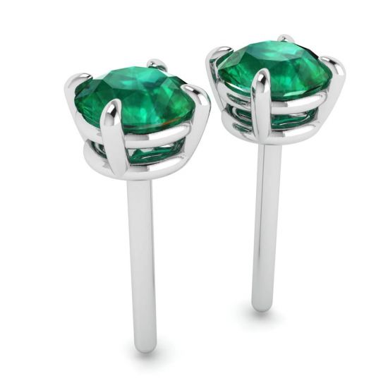Classic Emerald Stud Earrings,  Enlarge image 3