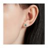 Emerald Stud Earrings with Detachable Diamond Halo Jacket Rose Gold, Image 4