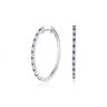 Hoop Sapphire and Diamond Earrings, Image 2