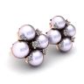 Sea Pearl and Diamond Stud Earrings Rose Gold, Image 2
