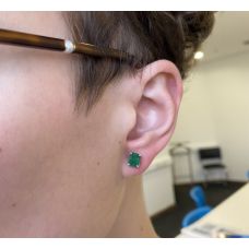 Simple 1.40 carat Emerald Earrings