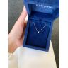 Classic Solitaire Diamond Necklace on Thin Chain, Image 3