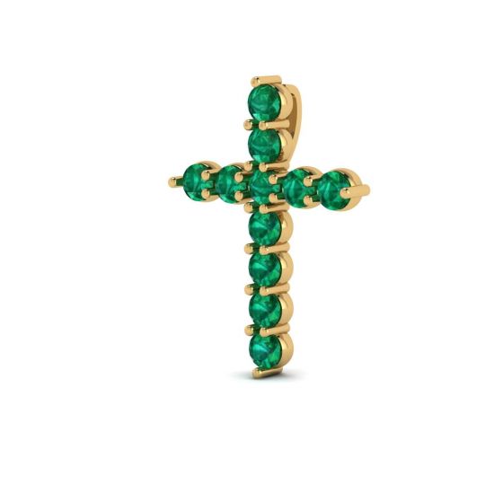Emerald Cross Pendant,  Enlarge image 3