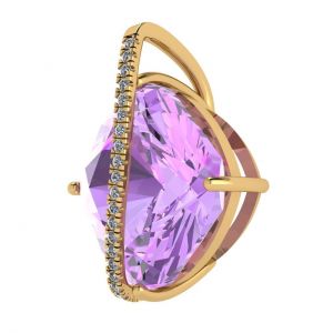 Amethyst and Diamonds Pendant - Photo 2