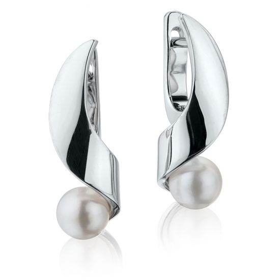 Small Earrings with Sea Pearls - Ruban Collection, Image 1