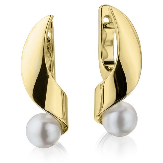 Small Earrings with Sea Pearls - Ruban Collection,  Enlarge image 3