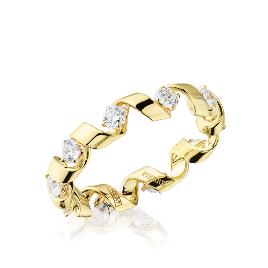 Ring with 0.64 ct Diamonds in 18K Yellow Gold - Ruban Collection, Enlarge image 1