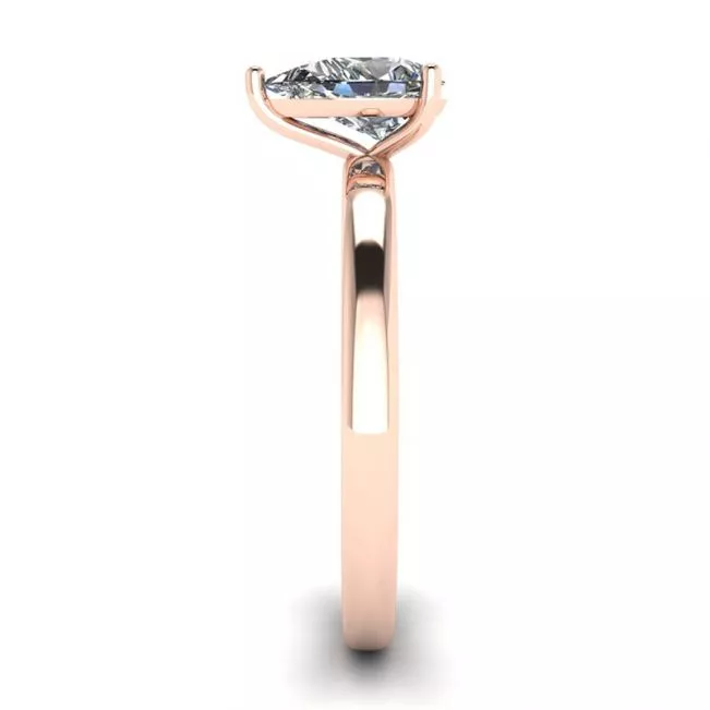 Classic Pear Diamond Solitaire Ring Rose Gold - Photo 2