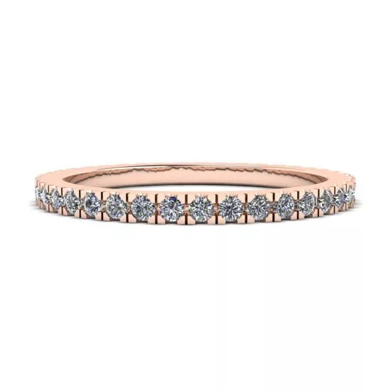 Classic Petite Diamond Eternity Ring in 18K Rose Gold, Enlarge image 1