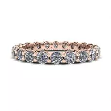 Classic 3 mm Diamond Eternity Ring Rose Gold