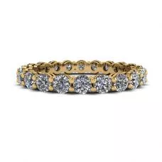 Classic 3 mm Diamond Eternity Ring Yellow Gold